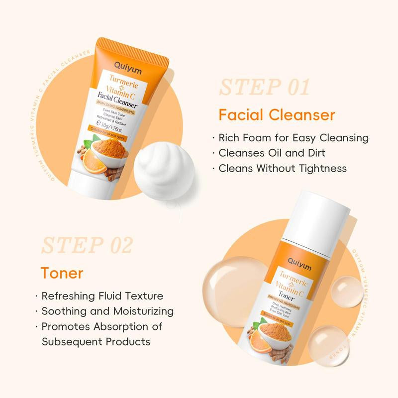 Hydrating Turmeric Skin Care Set – 12-Piece Glow Kit for Women